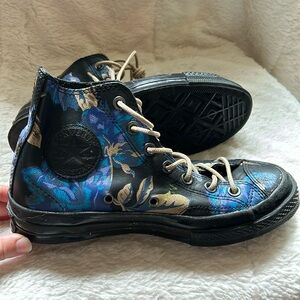Floral leather Chuck Taylor hi tops